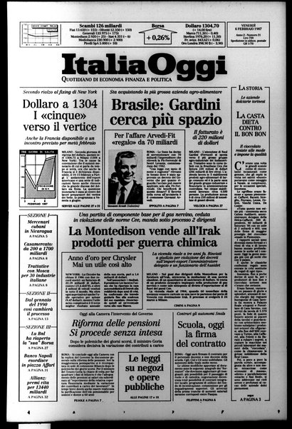 Italia oggi : quotidiano di economia finanza e politica